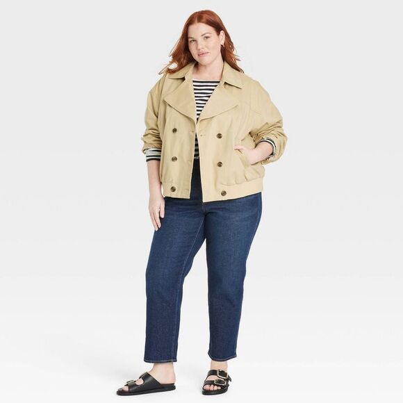 Universal Thread - Women's Long Sleeve Trench Coat - Universal Thread Tan - Picture 3 of 3